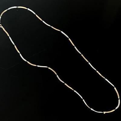 10K Two Tone Gold Twisted Chain