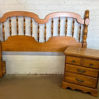 Broyhill Furniture Queen Headboard, Plus Night Stand