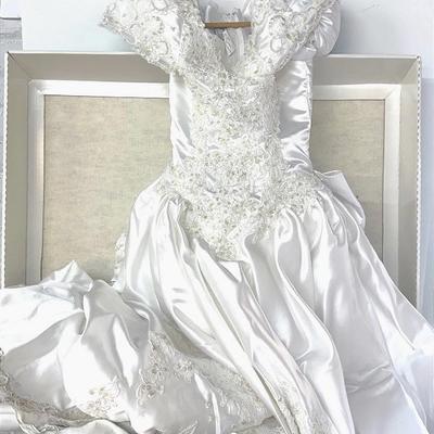 Vintage 1980’s Alfred Angelo Beaded Wedding Gown 