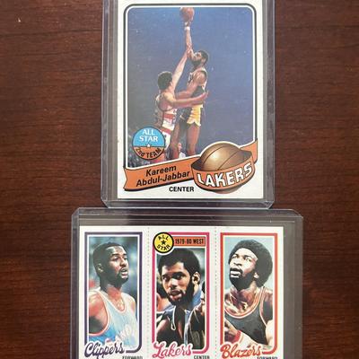 1979 and 1980 Kareem Abdul-Jabber Cards. Card #10 & 200