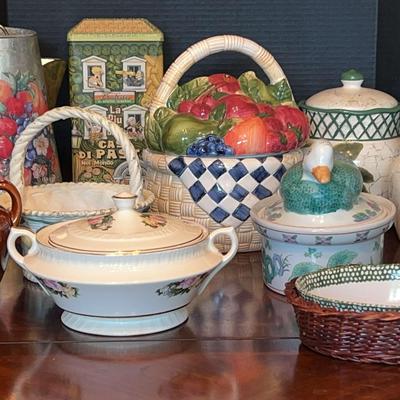 Ceramic Canister Set, Cookie Jars & Decorative Kitchenware Collection