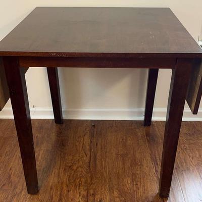 Dark Wood Drop-Leaf Table