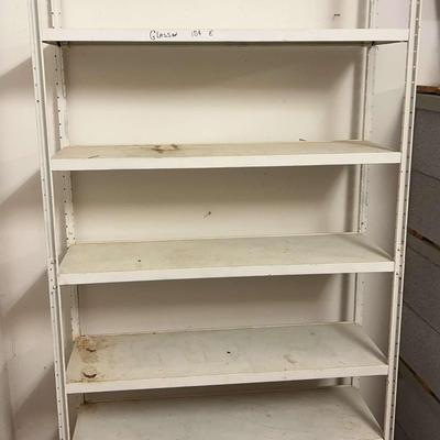 Heavy-Duty White Metal Storage Shelf