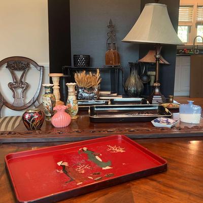 Asian-Inspired Decorative Trays, Vases & Home Accents Collection