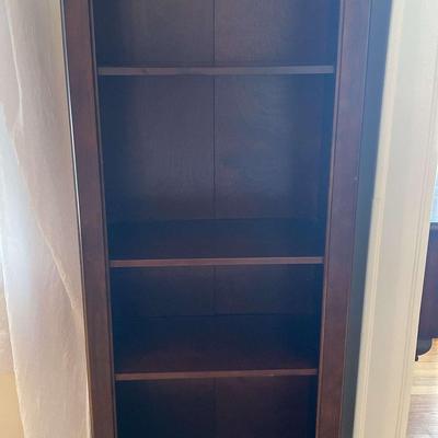Tall Wooden Bookshelf with Four Shelves