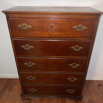 NFF043 Beautiful Five Drawer Wooden Dresser