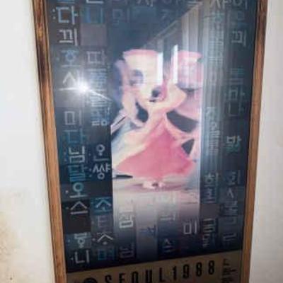 NFF090 Framed Seoul 1988 Olympics Poster