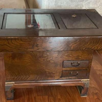 NFF009- Vintage Wood Japanese Hibachi / Korean Tea Cabinet