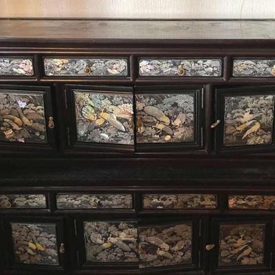 NFF014 - Mother -of-Pearl Korean /Asian Cabinets & Drawers