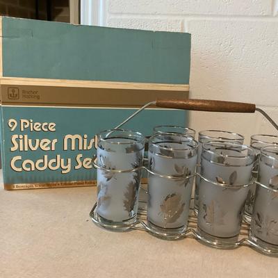 Vintage Silver Mist Caddy Set 