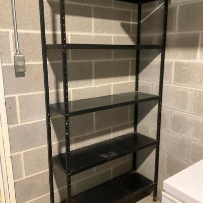 Black Metal Shelving Unit Lot B