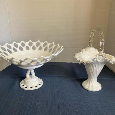 Fenton & Westmoreland Milk Glass