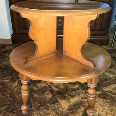Two-Tier Solid Maple End Table