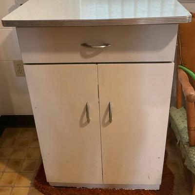 Vintage Metal Cabinet w/ Formica Top