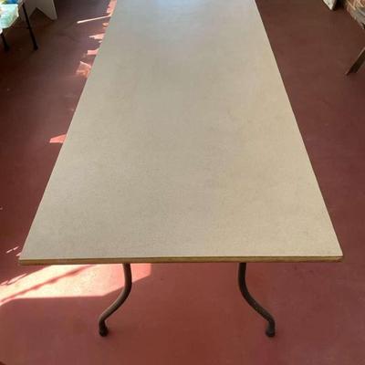Folding Metal Table w/ Formica Top, Lot B