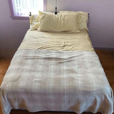 Mid Century Full-Size Bed Frame Mattress, Box Spring & Bedding