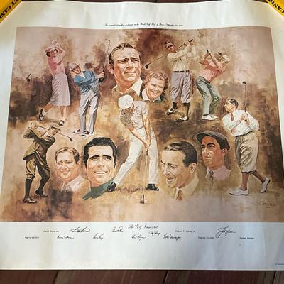 Poster Of First 13 World Golf Hall Of Fame Inductees