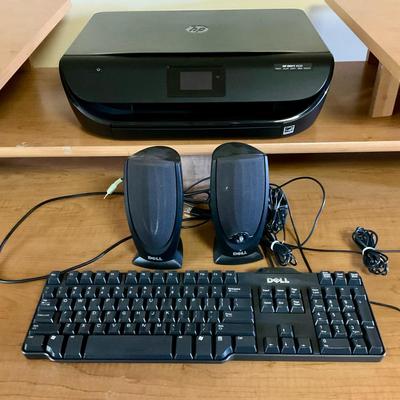 HP Envy 4520 Printer/Scanner/Copy/Fax, Dell Key Board & Speakers