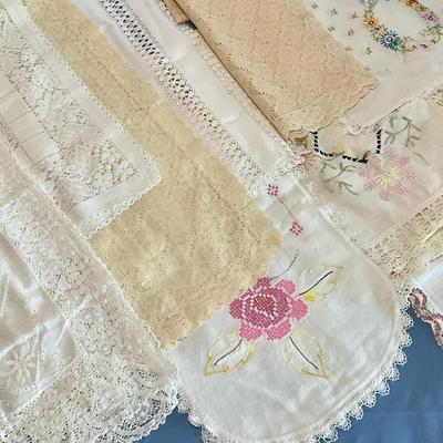 Vintage Lace & Embroidered Table Runners