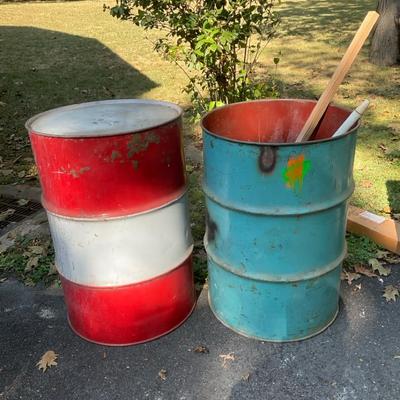 Two 55 Gallon Drums