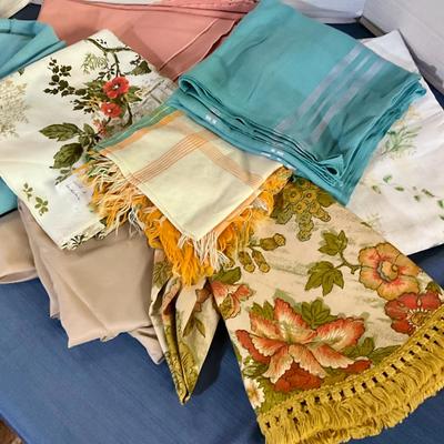 Eight Assorted Colors, Patterns & Shapes Tablecloths