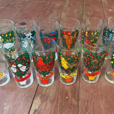 Vintage Pepsi 12 Days Of Christmas Glasses