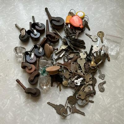 Early Keys, Old Castors, Cabinet Knobs