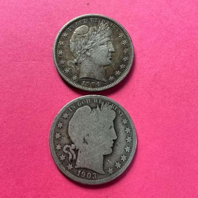 Barber Half Dollars, 1904 & 1903 O