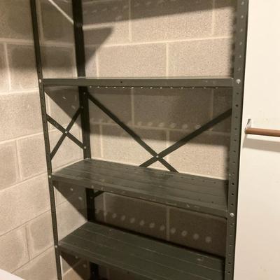 Black Metal Shelving Unit Lot A
