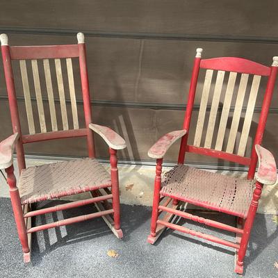 Two Vintage Slapback Patio Rockers