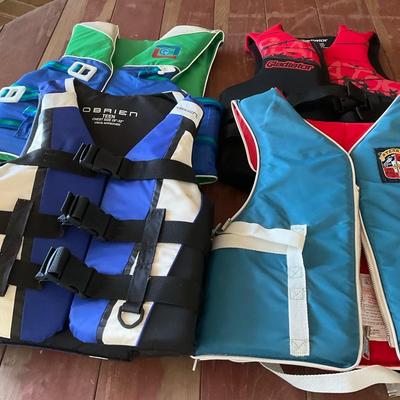 Four Life Vests Adult Lot B