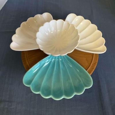 California Pottery Chip & Dip Bowls w/ Lazy Susan