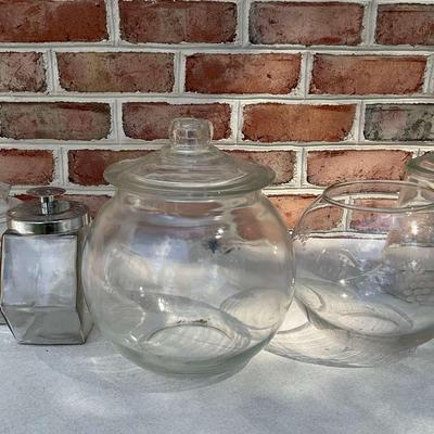 Etched Glass Jar & More