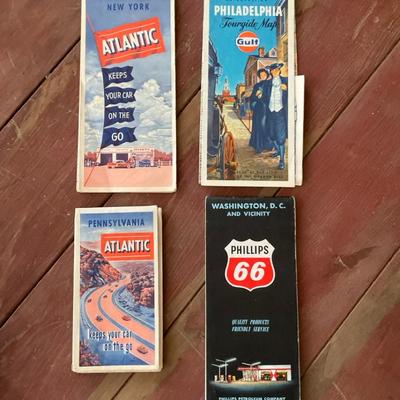 Vintage Gas Station Maps