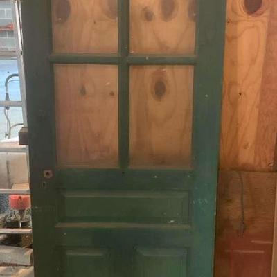 Vintage Wood & Glass Door
