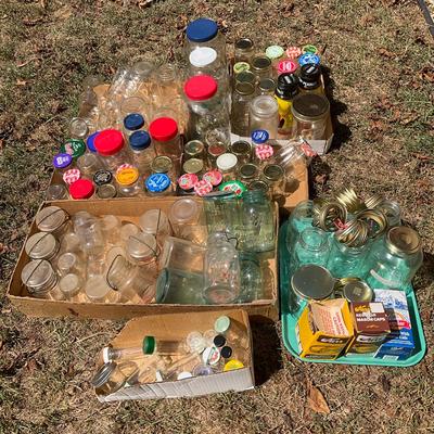 Assorted Glass Jars, Some Vintage