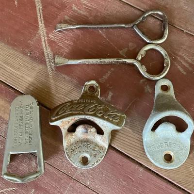 Vintage Advertisement Bottle, Paint & Syrup Openers