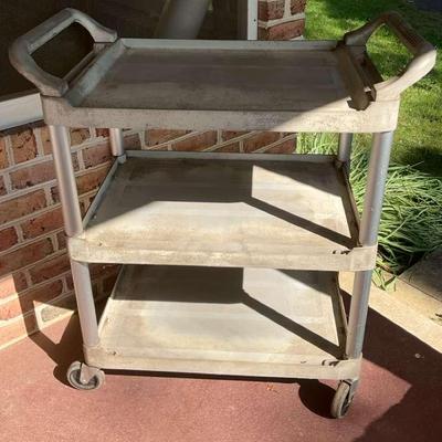 Rubbermaid Commercial Three-Tier Cart On Wheels