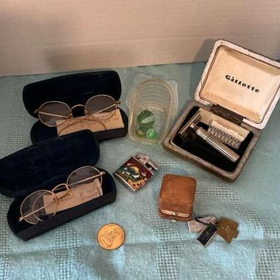 GF Grannie Glasses, Japan Lighter, 1915 Dog License & More
