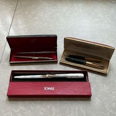 Parker & Cross Pen Sets, Towle Letter Opener