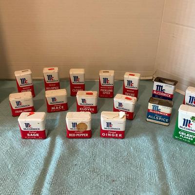 Vintage McCormick & Other Metal Spice Containers