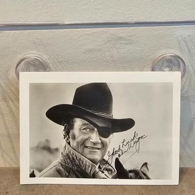 John Wayne Autographed Postcard...