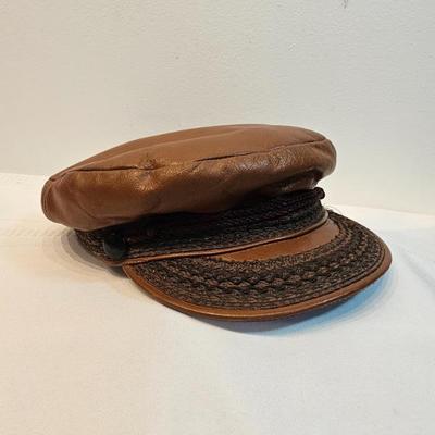 Mediterranean Leather Fisherman's Cap...