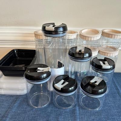 Black Snap Lid Storage Cannisters