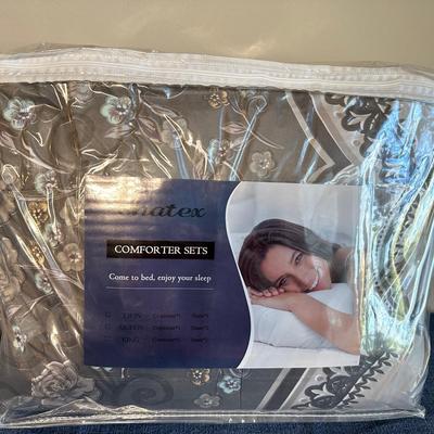 Shatex - 3pc King Comforter Set - Gray