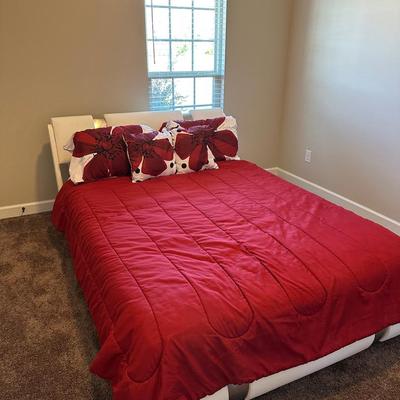 MCM Chrome and Leather Bed 