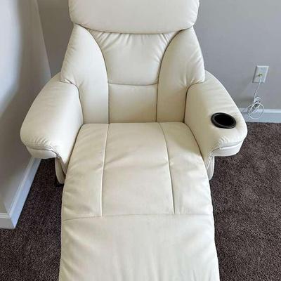 MCM Leather reclining Accent Chair 