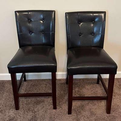 Counter Height Leather Chairs 