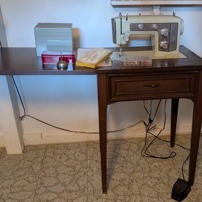 Sears-Kenmore Sewing Machine and Table