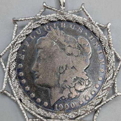 1900-O Morgan Silver Dollar Pendant 